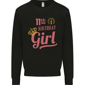 11th Birthday Girl 11 Year Old Princess Kids Sweatshirt Jumper