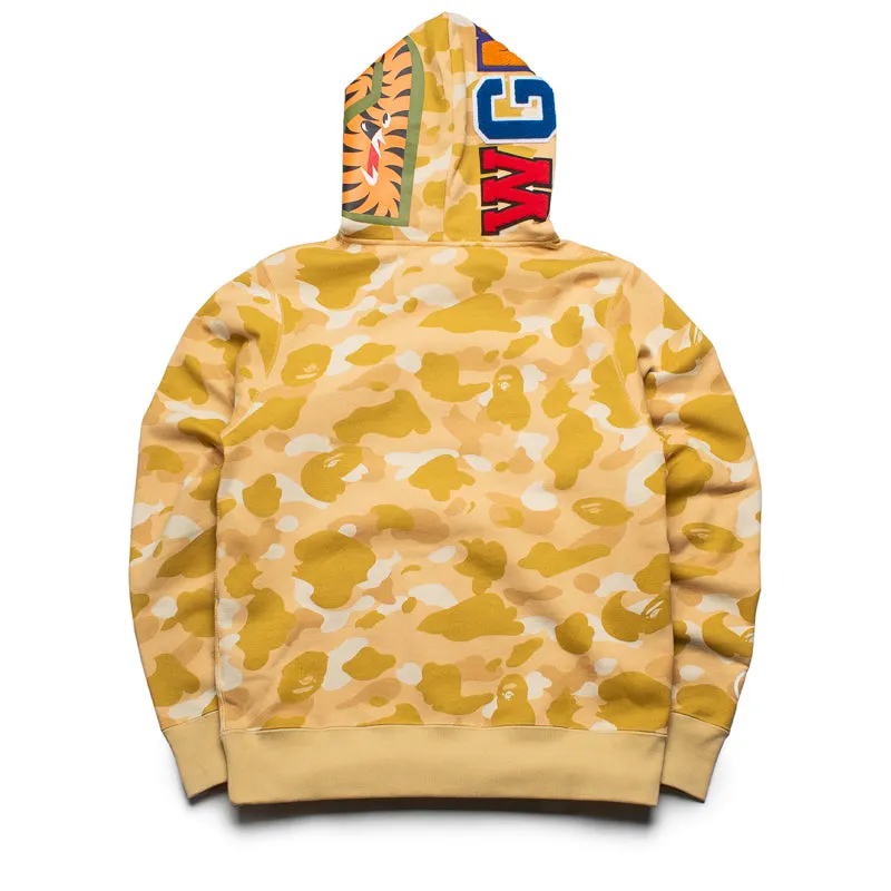 A Bathing Ape Color Camo Shark Pullover Hoodie - Yellow