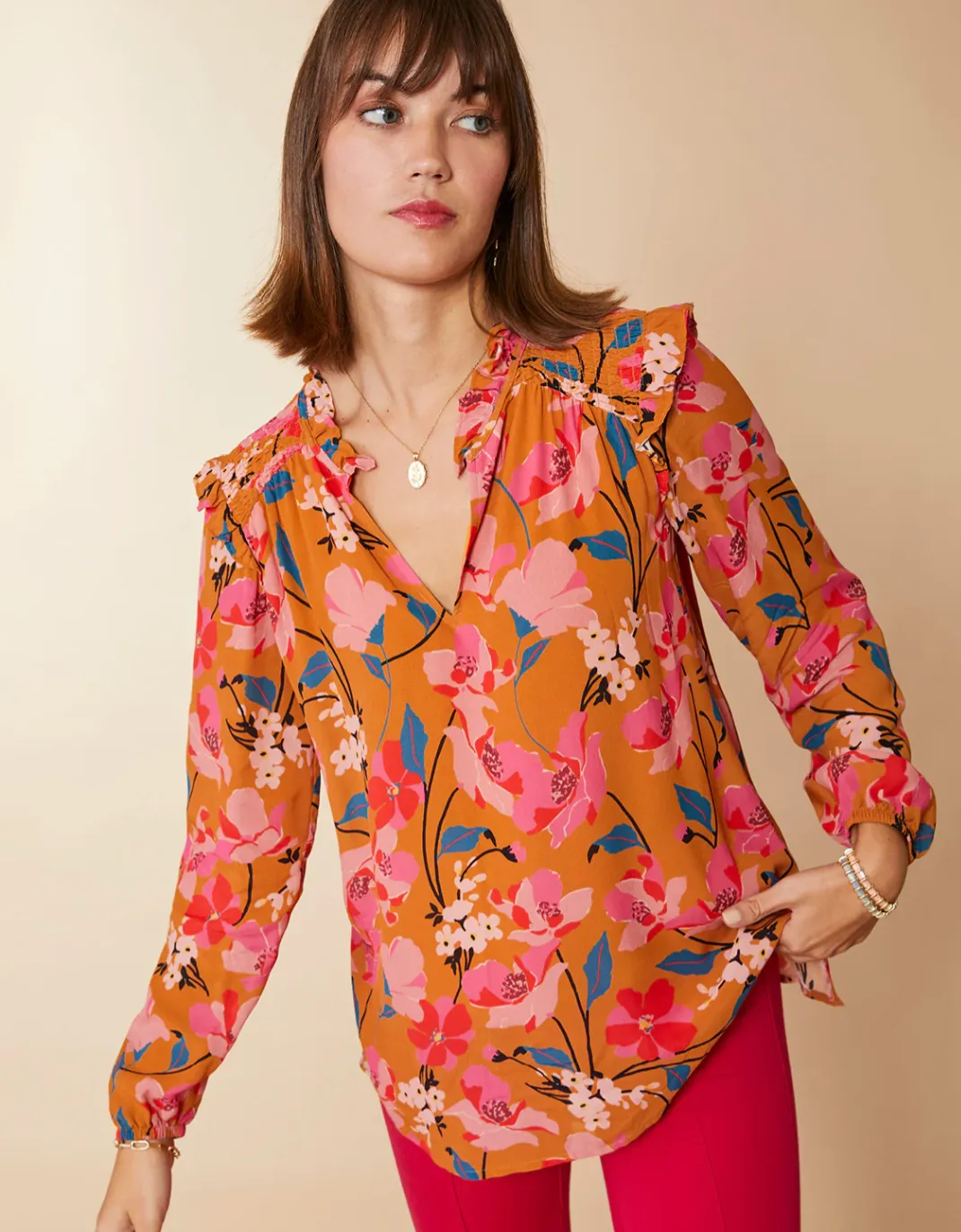 Aisley Blouse Botanic Garden Floral Stems