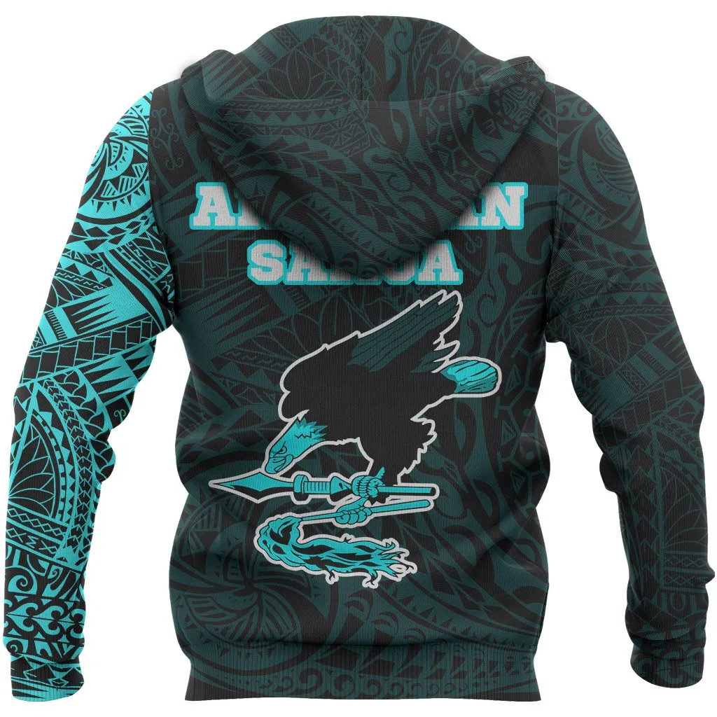 American Samoa In My Heart Polynesian Hoodie Blue A7