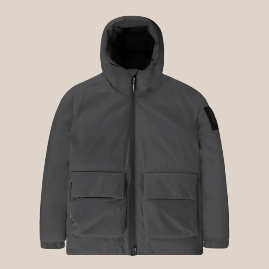 Bellow Pockets Short Parka - Black