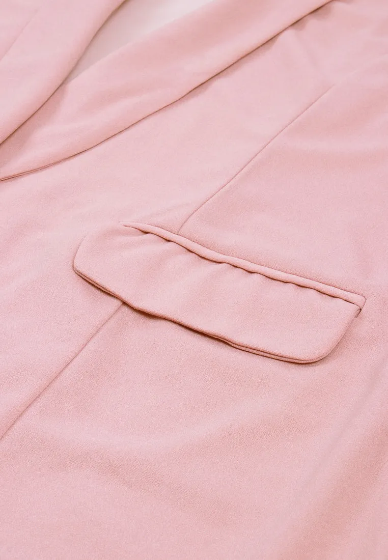 Blair Stretch Work Blazer - Soft Pink