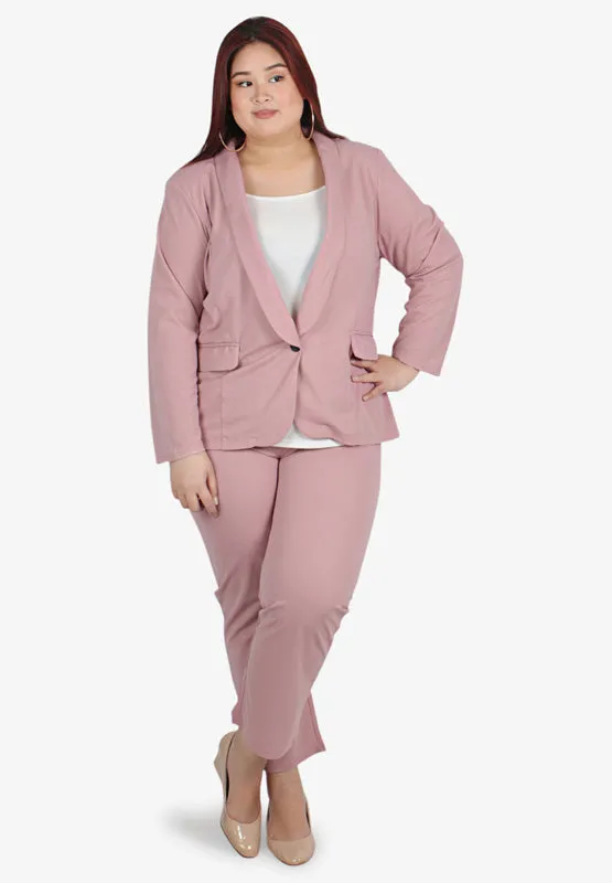 Blair Stretch Work Blazer - Soft Pink