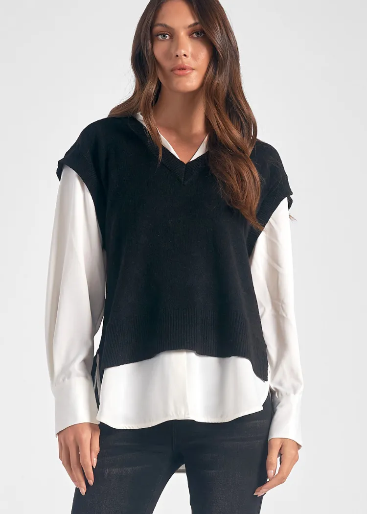 Carrie Sweater - Black and White