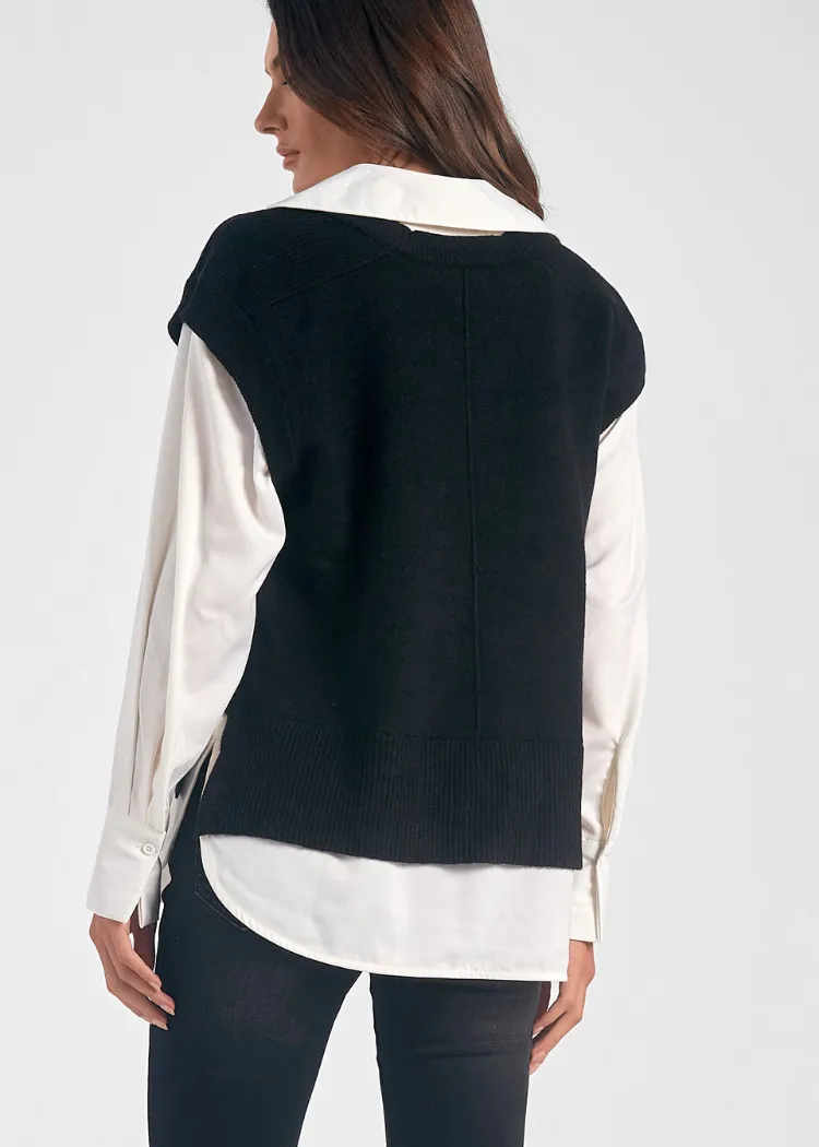 Carrie Sweater - Black and White