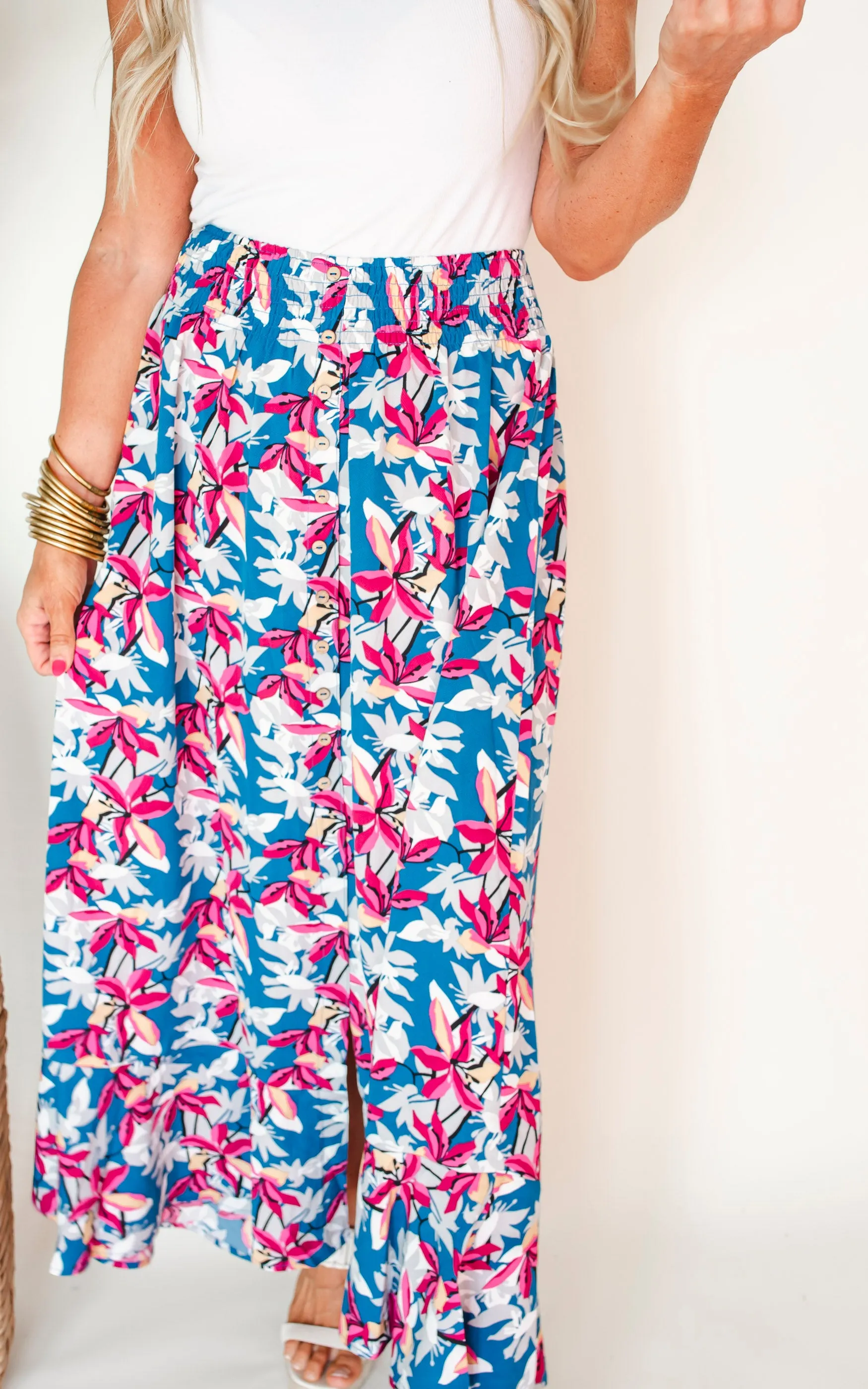 Floral Printed Maxi Skirt - Final Sale