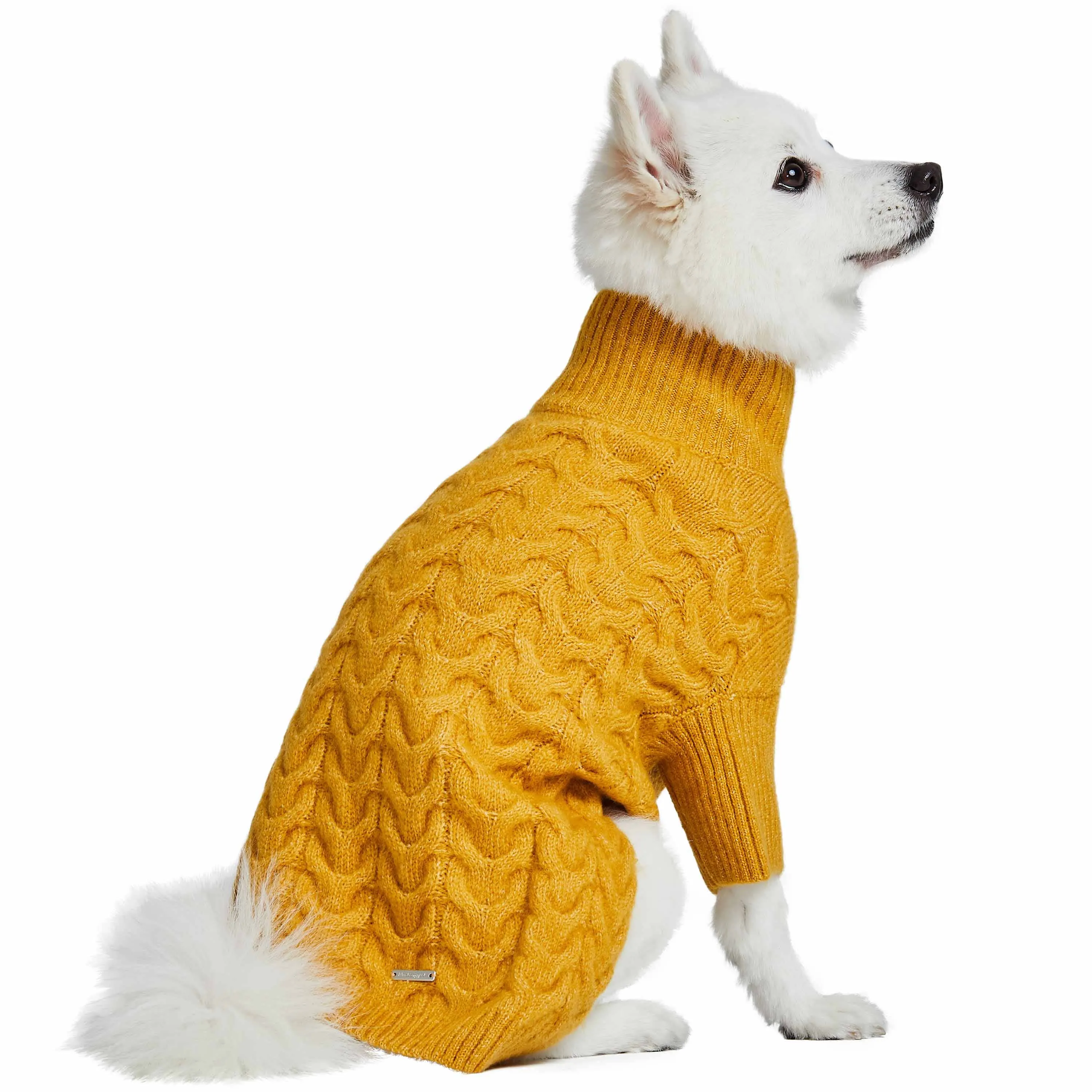 Fuzzy Textured Knit Dog Sweater, Turtle-neck