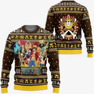 Giftngon - Straw Hat Pirates Ugly Christmas Sweater One Piece Anime Xmas For Kids