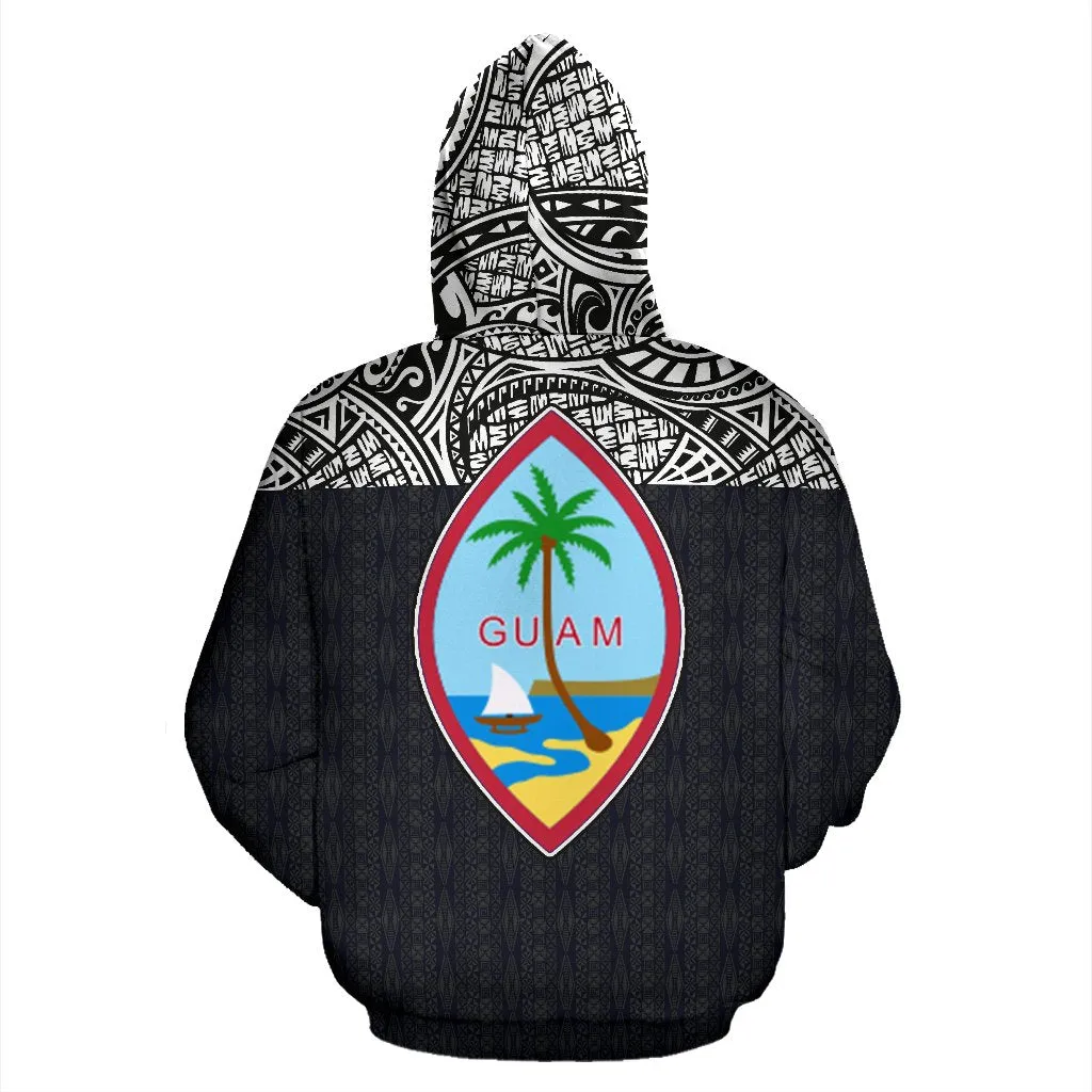 Guam Polynesian Black All Over Hoodie - BN09