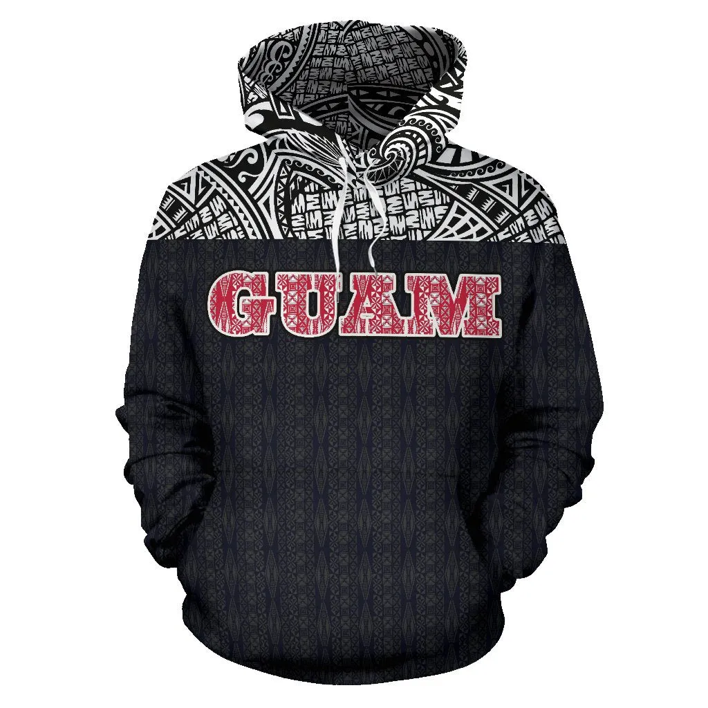 Guam Polynesian Black All Over Hoodie - BN09