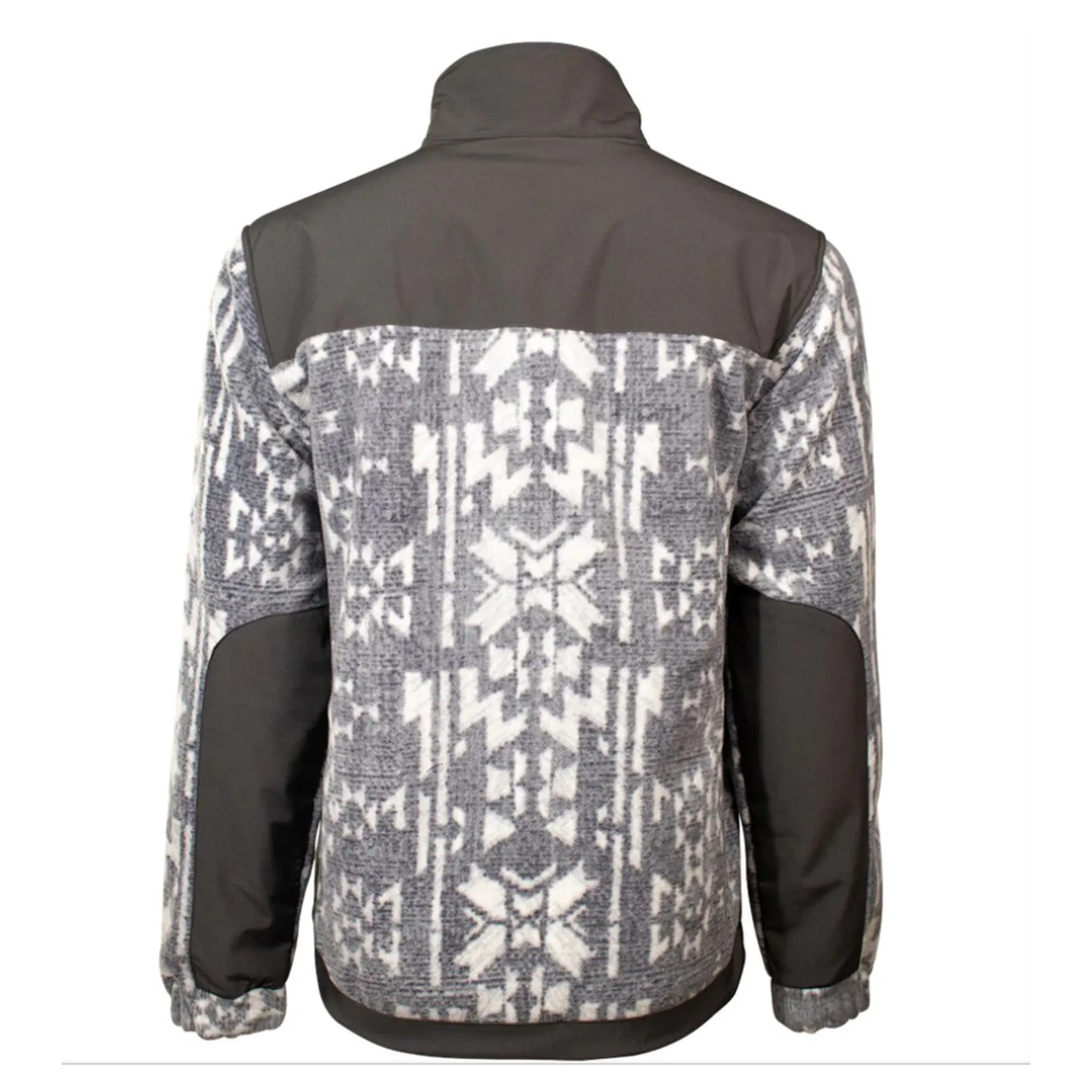 Hooey Men's Charcoal Aztec Fleece Jacket