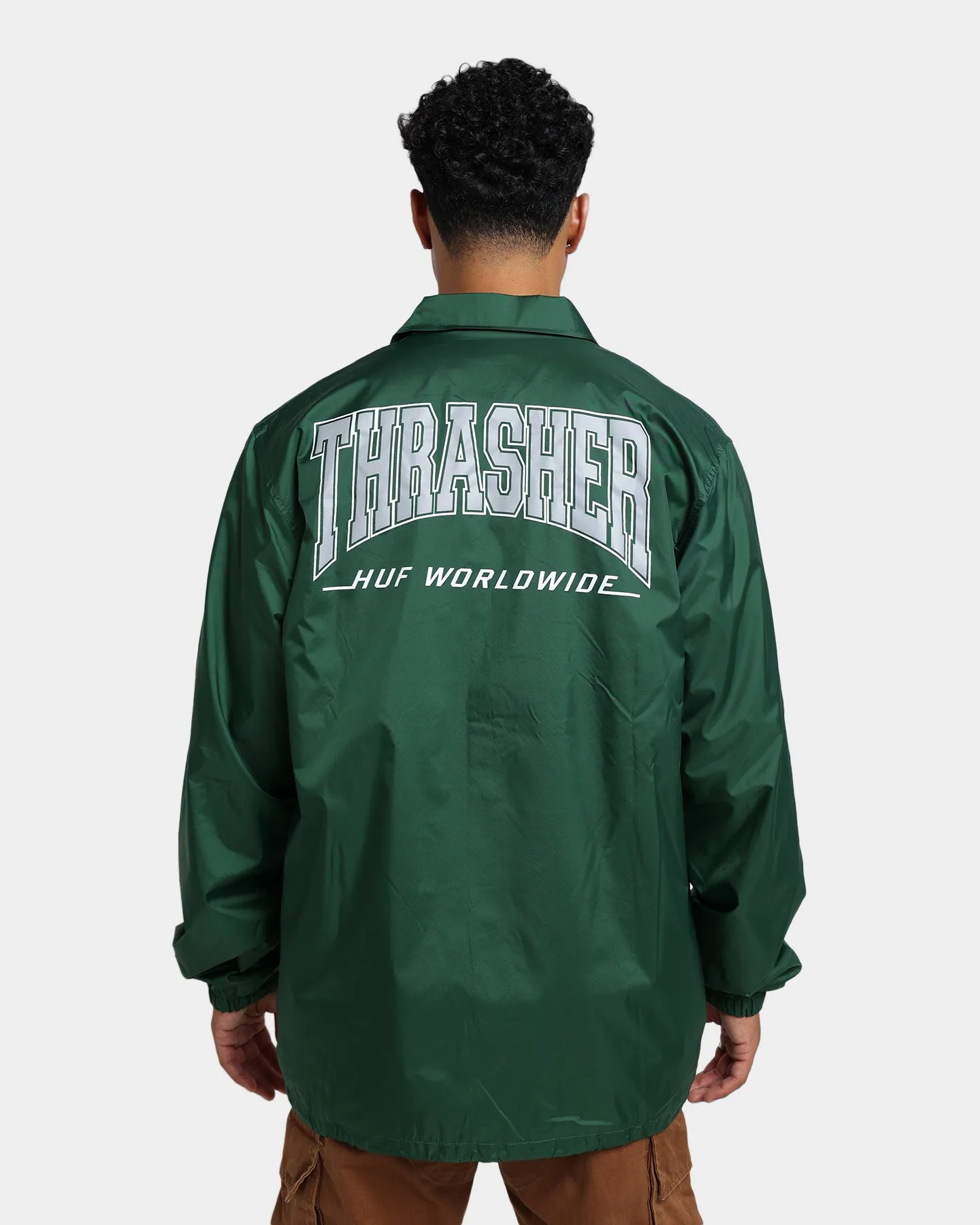 HUF X Thrasher Split Coaches Jacket Forest Green