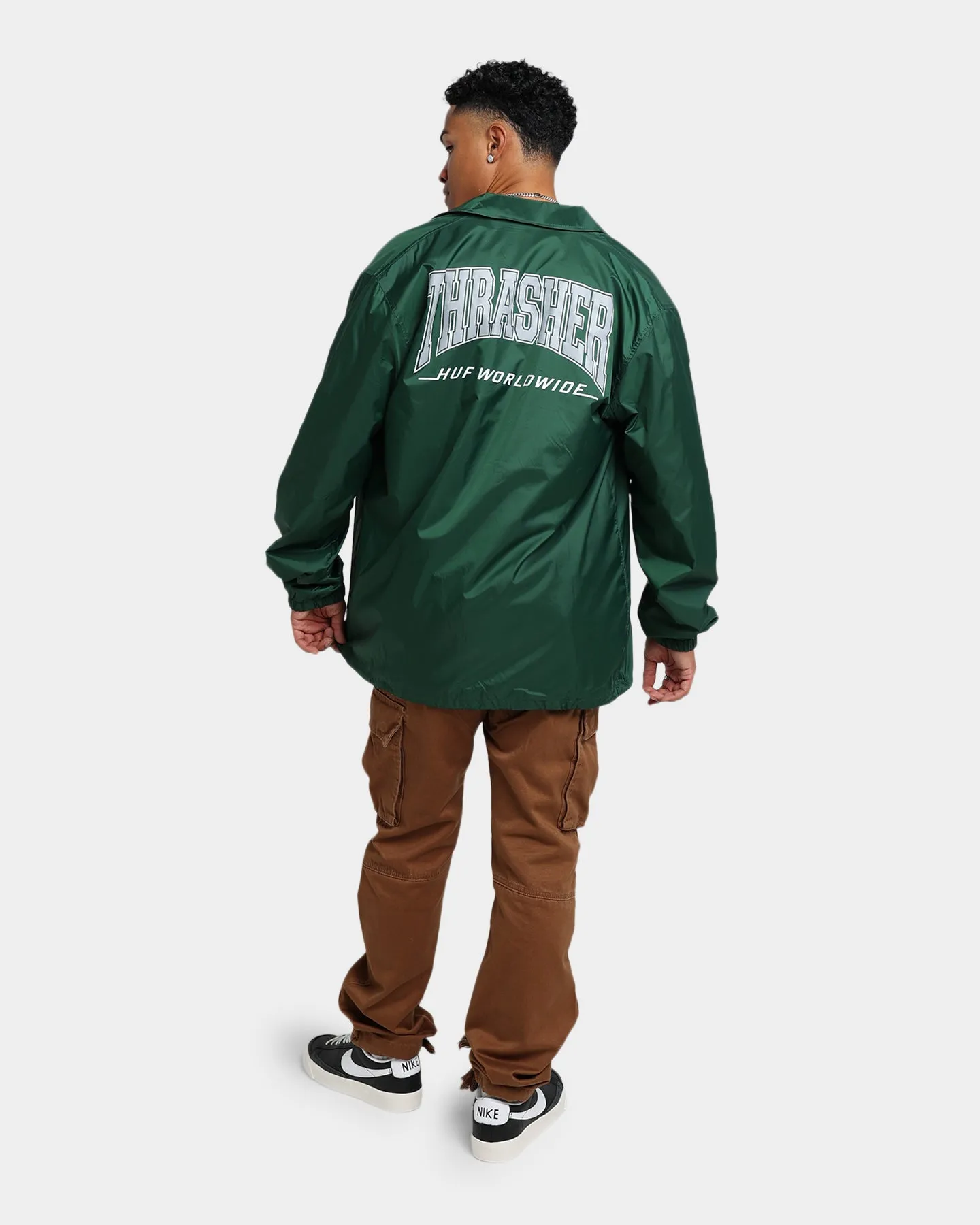 HUF X Thrasher Split Coaches Jacket Forest Green