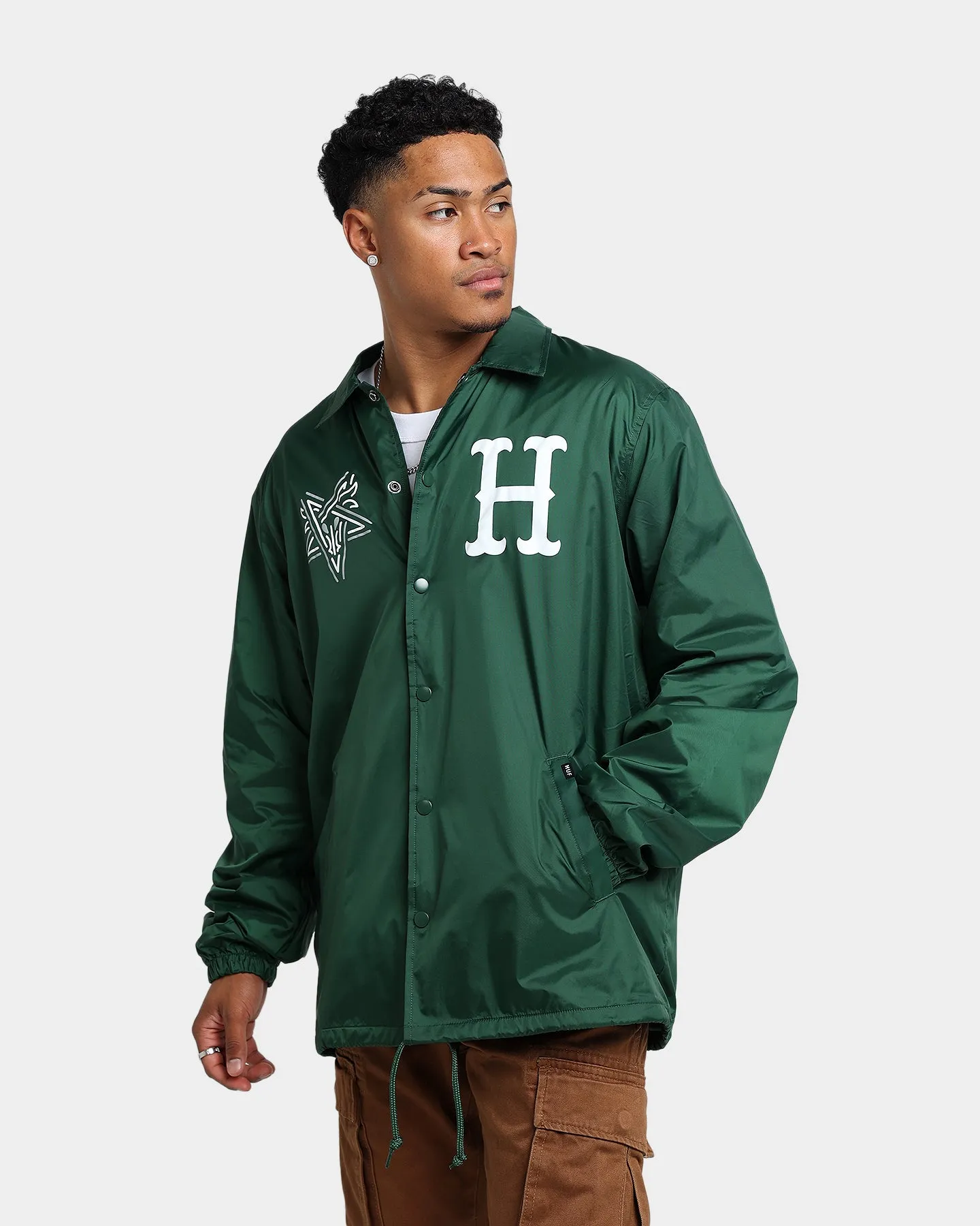 HUF X Thrasher Split Coaches Jacket Forest Green