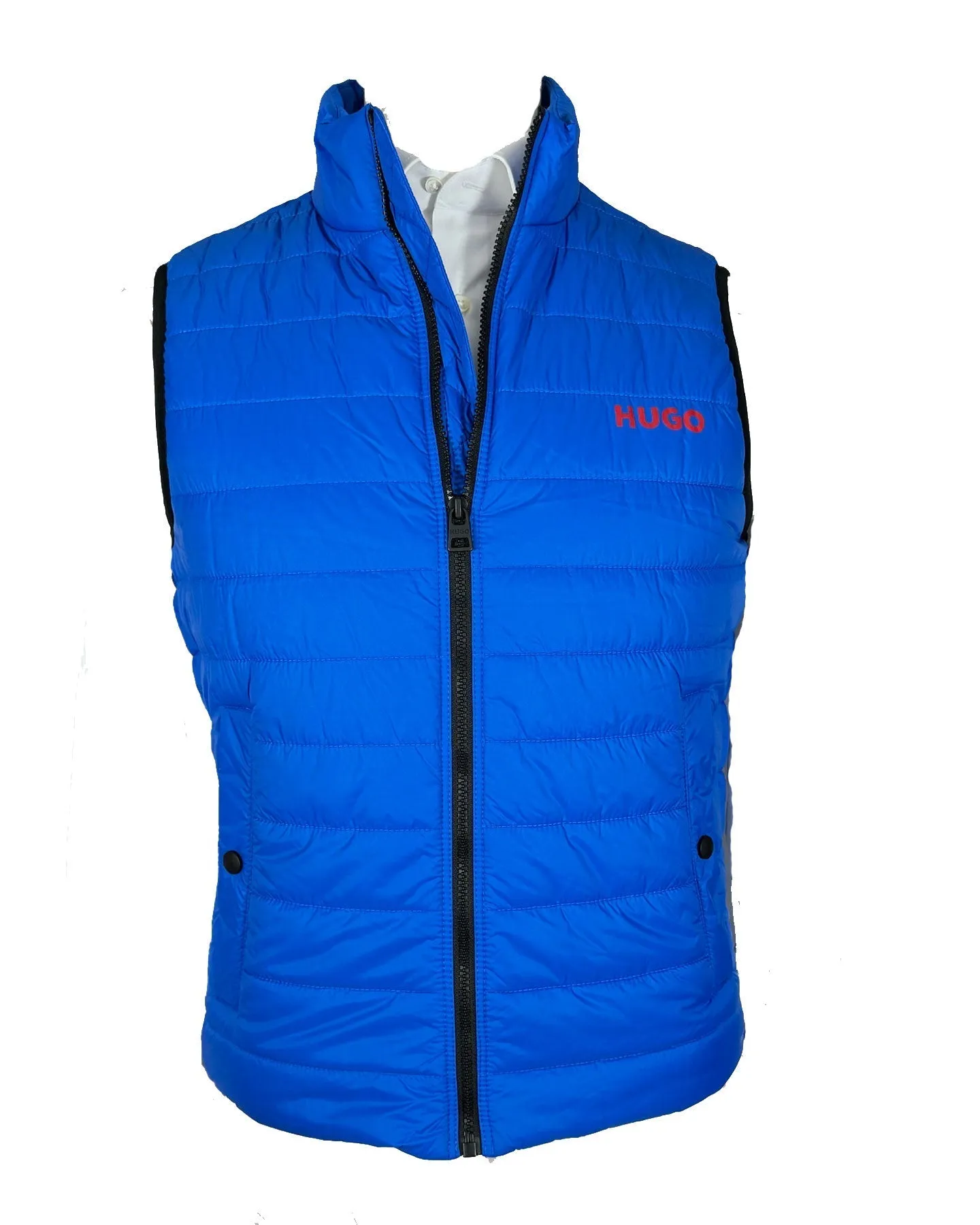 Hugo Boss Padded Gilet Slim Fit Bright Blue Bodywarmer EU 48 - S FINAL SALE