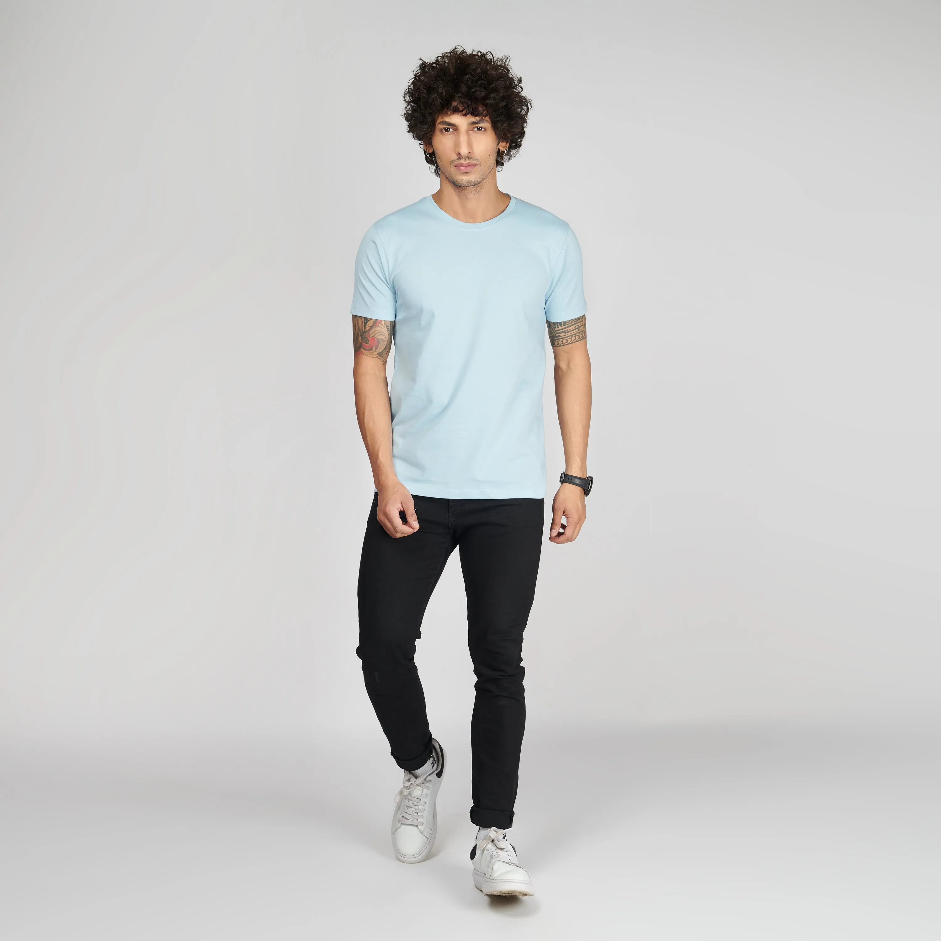 Icy Blue Half Sleeve T-Shirt