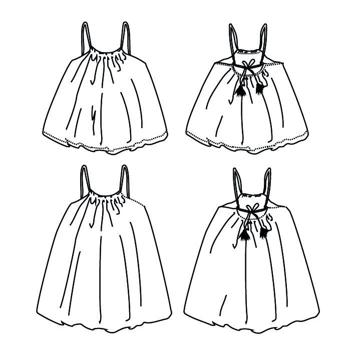 MAJORQUE Top or dress - Girl 3/12 - PDF Sewing Pattern