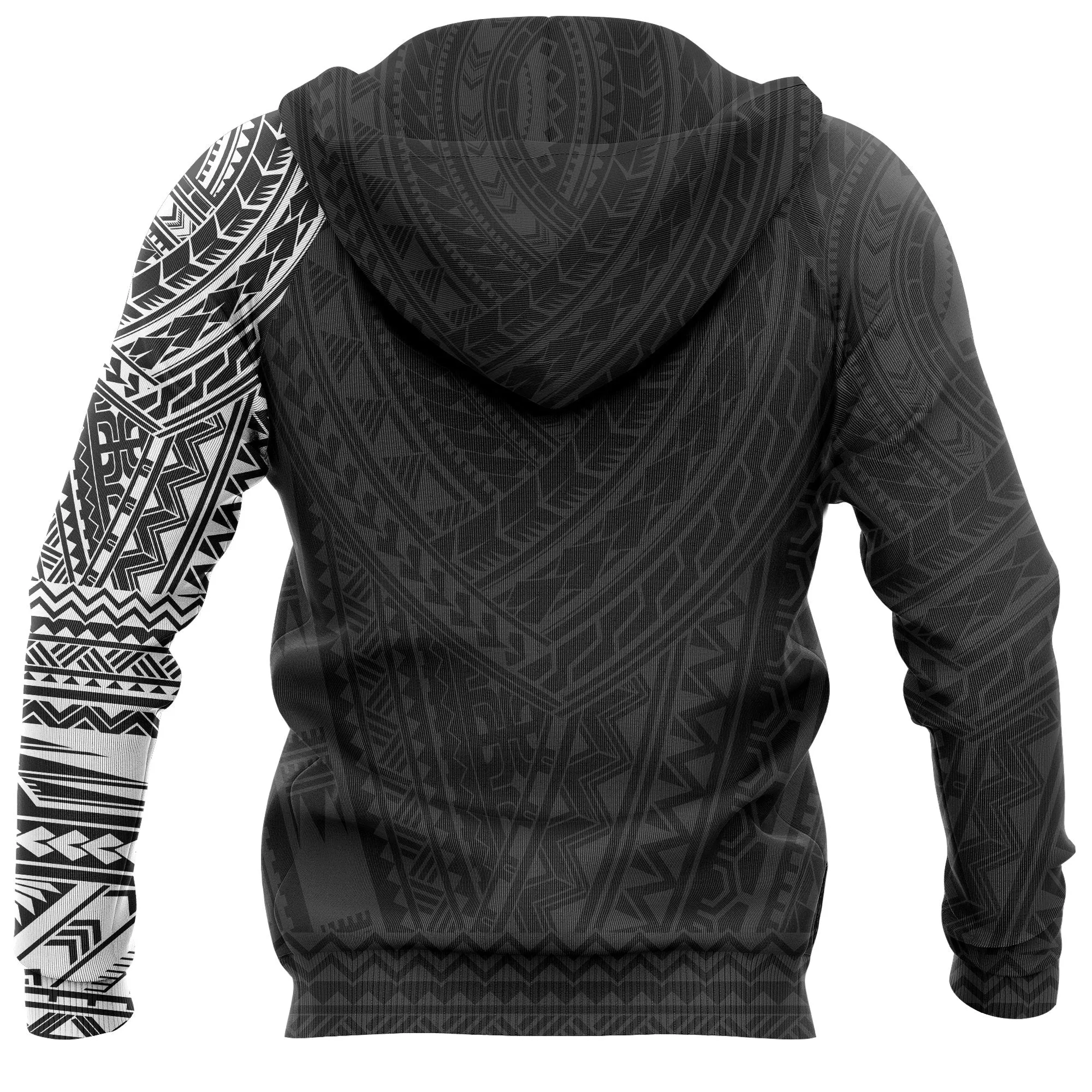 Maori Style Tattoo Pullover Hoodie - White A7