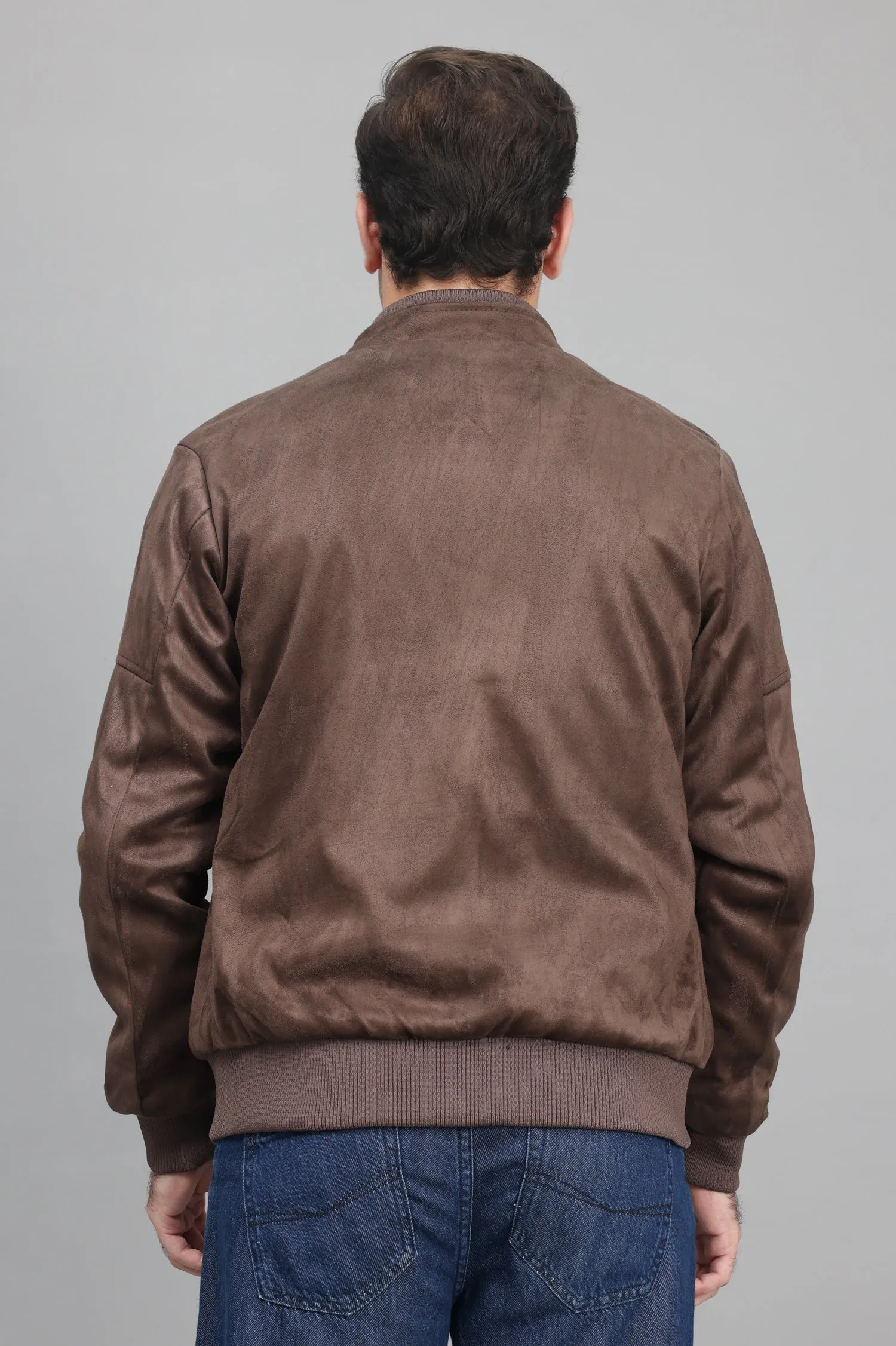 MINIMALIST BOMBER JACKET-COFFEE