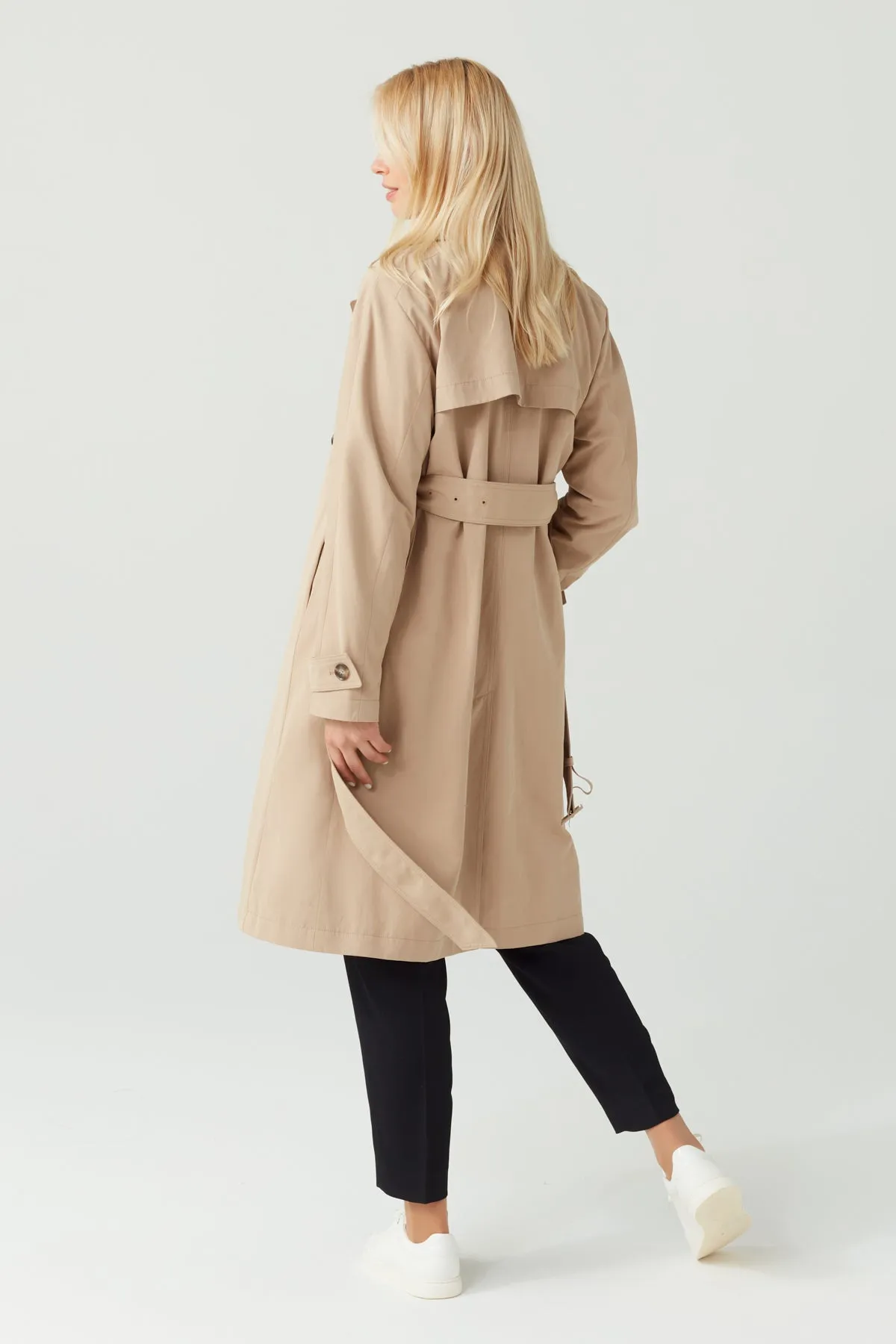 MODERN SOFT TRENCH COAT SAND