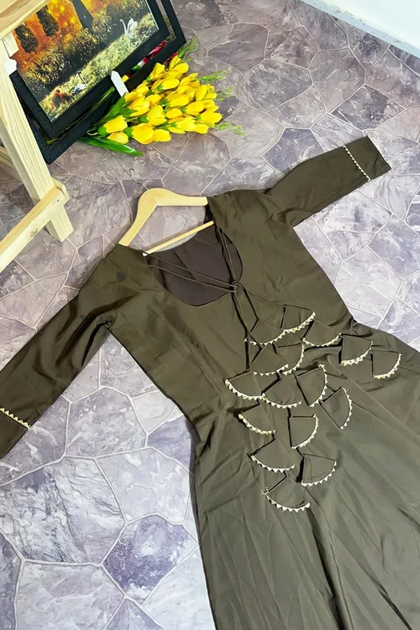 New plazo kurti design 2021 Brown Firozi