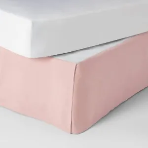 New - Queen Simple Pleat Kids' Bedskirt Pink - Pillowfort