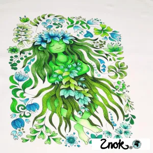 Organic Cotton Jersey - Fairy - Green