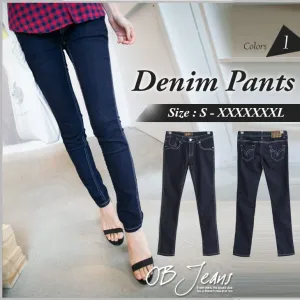 ORIGINAL FRONT ZIPPED DENIM LONG PANTS