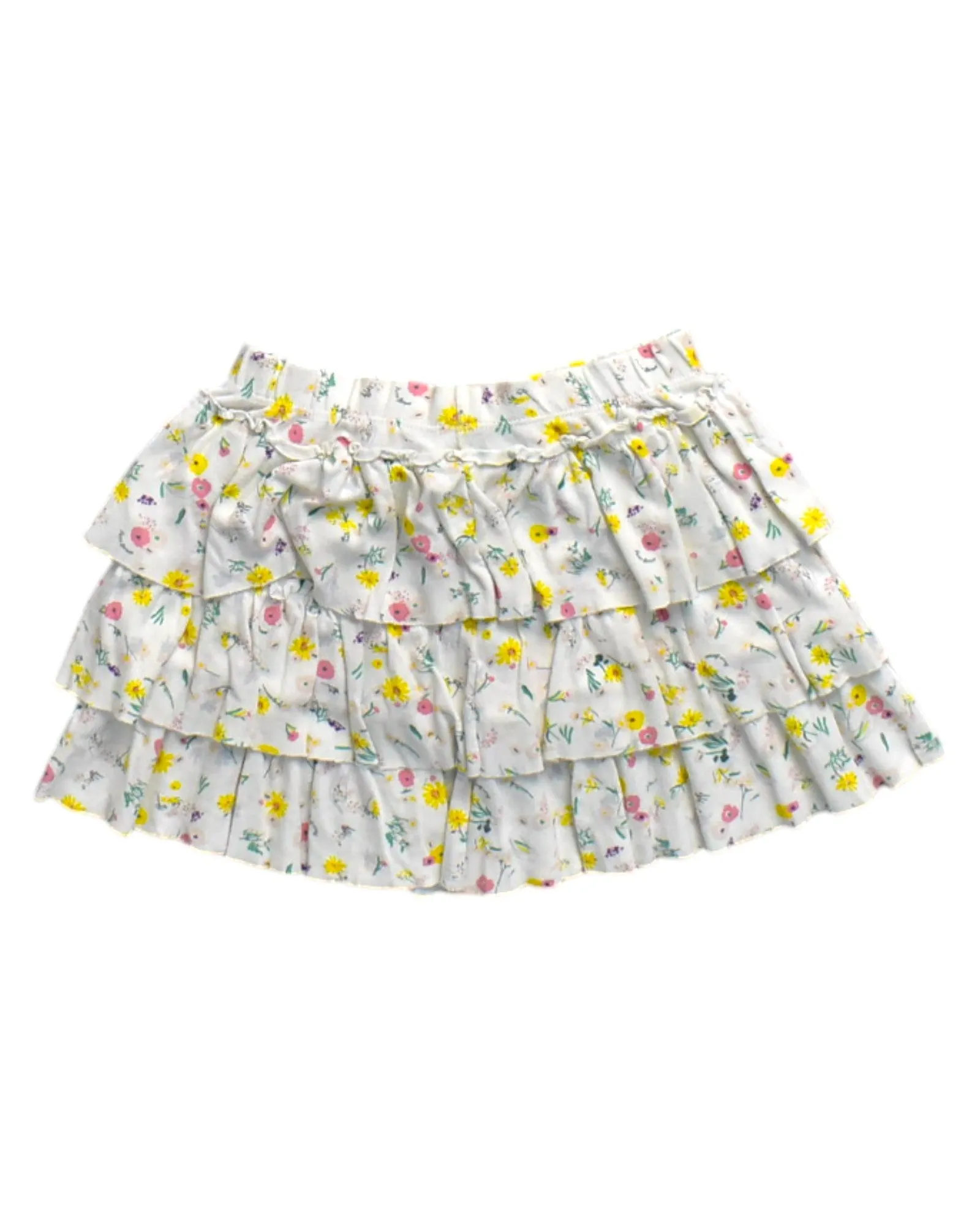 Petit Bateau Layered Floral Skirt 6T