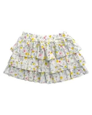 Petit Bateau Layered Floral Skirt 6T