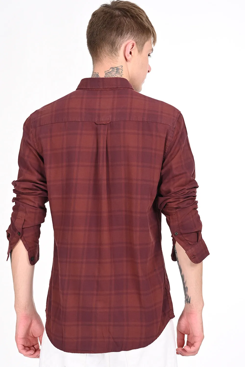 Red Checkered Casual Shirt