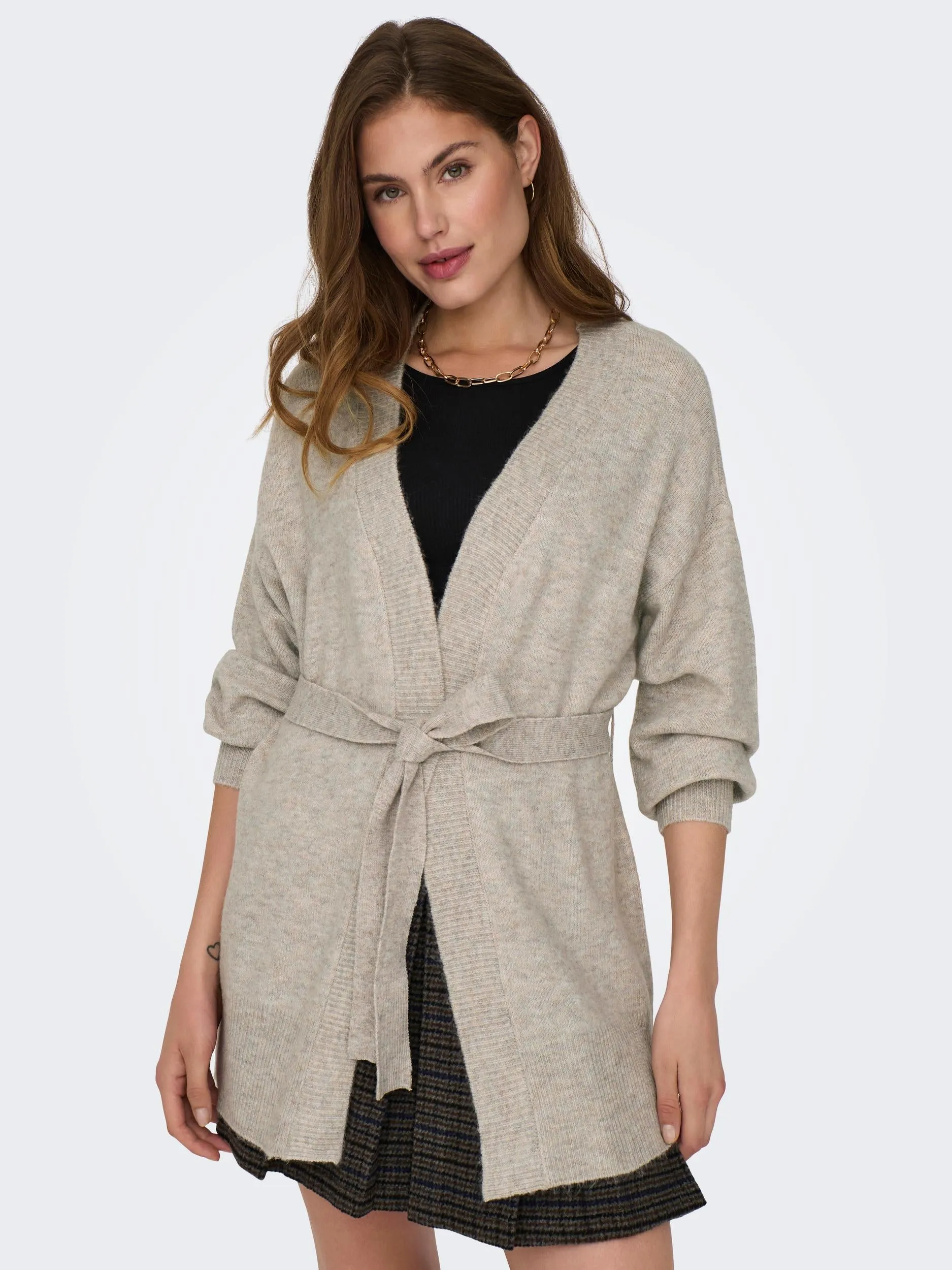 Rue Belted Cardigan - Chateau Grey