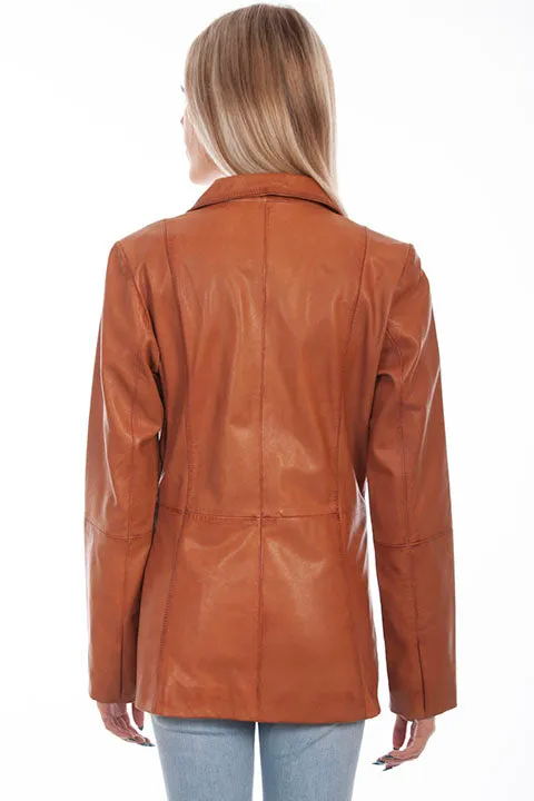 Scully Women's Lamb Blazer-Cognac