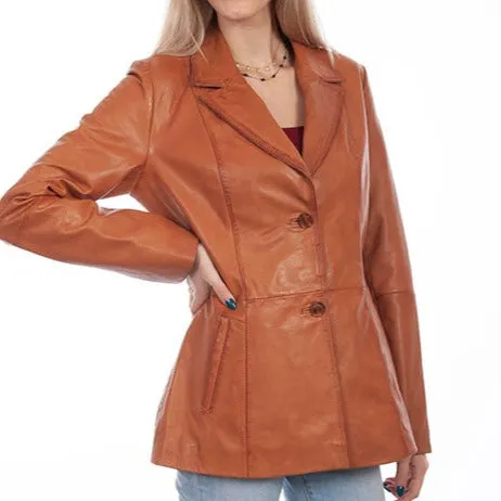 Scully Women's Lamb Blazer-Cognac