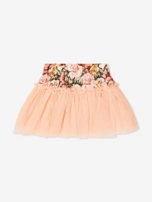 Selini Action Girls Floral Pareo Skirt in Green