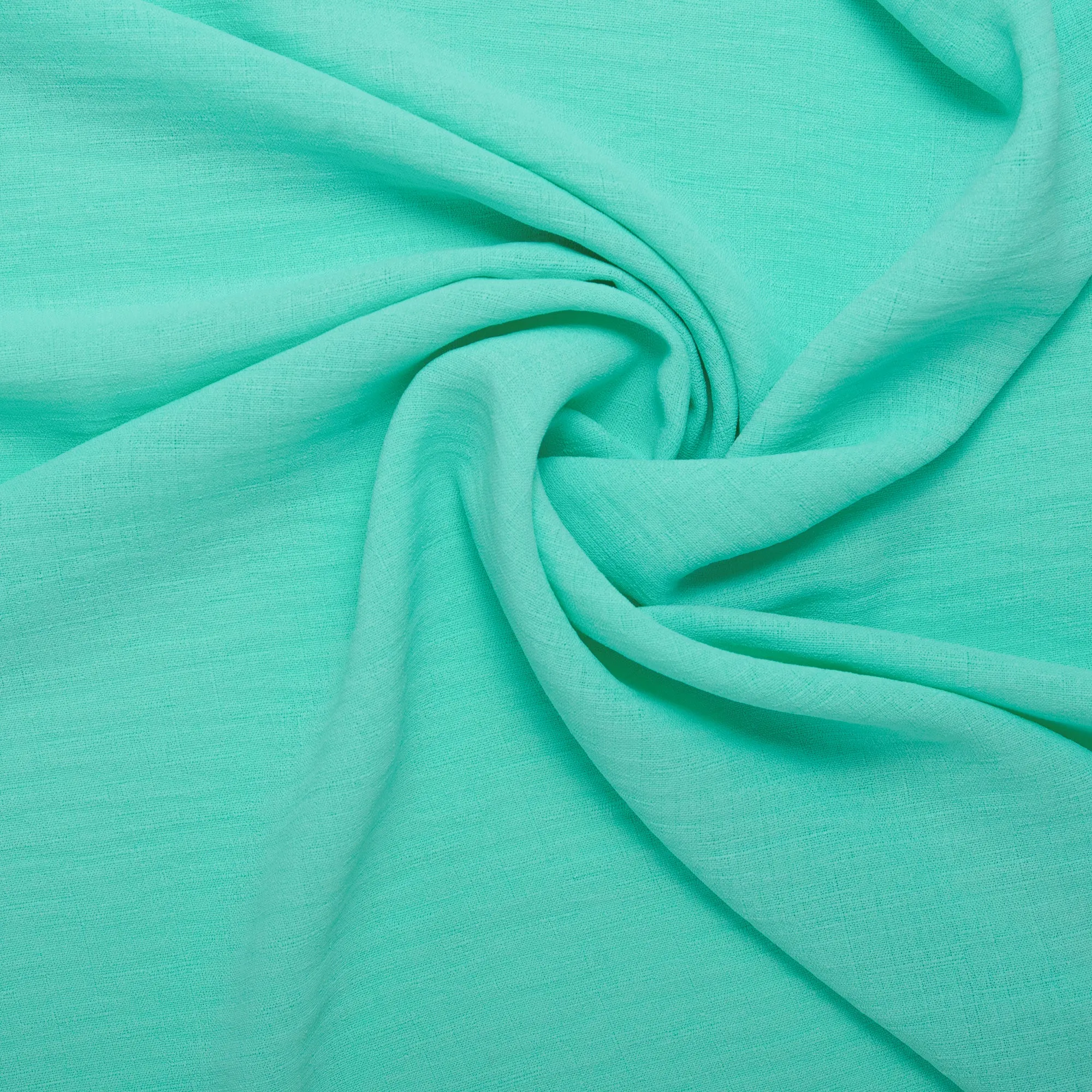 Solid Slub Polyester - MARISA - Aqua