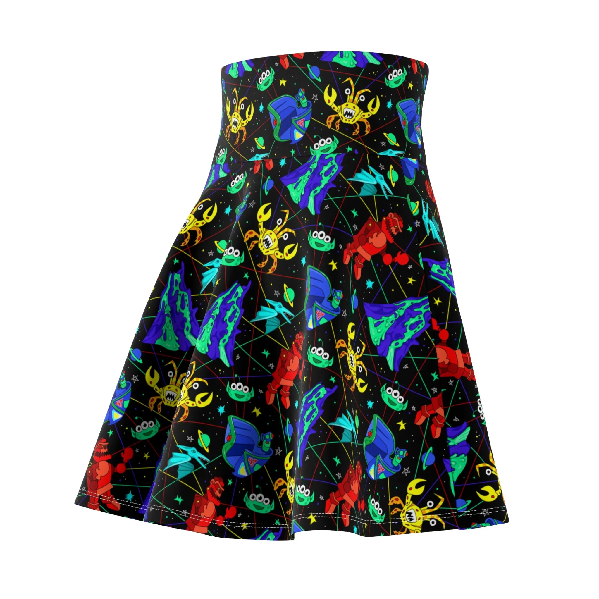 Space Ranger Spin Women's Skater Skirt