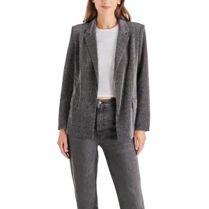 Steve Madden Payton Metallic Open Front Boyfriend Blazer