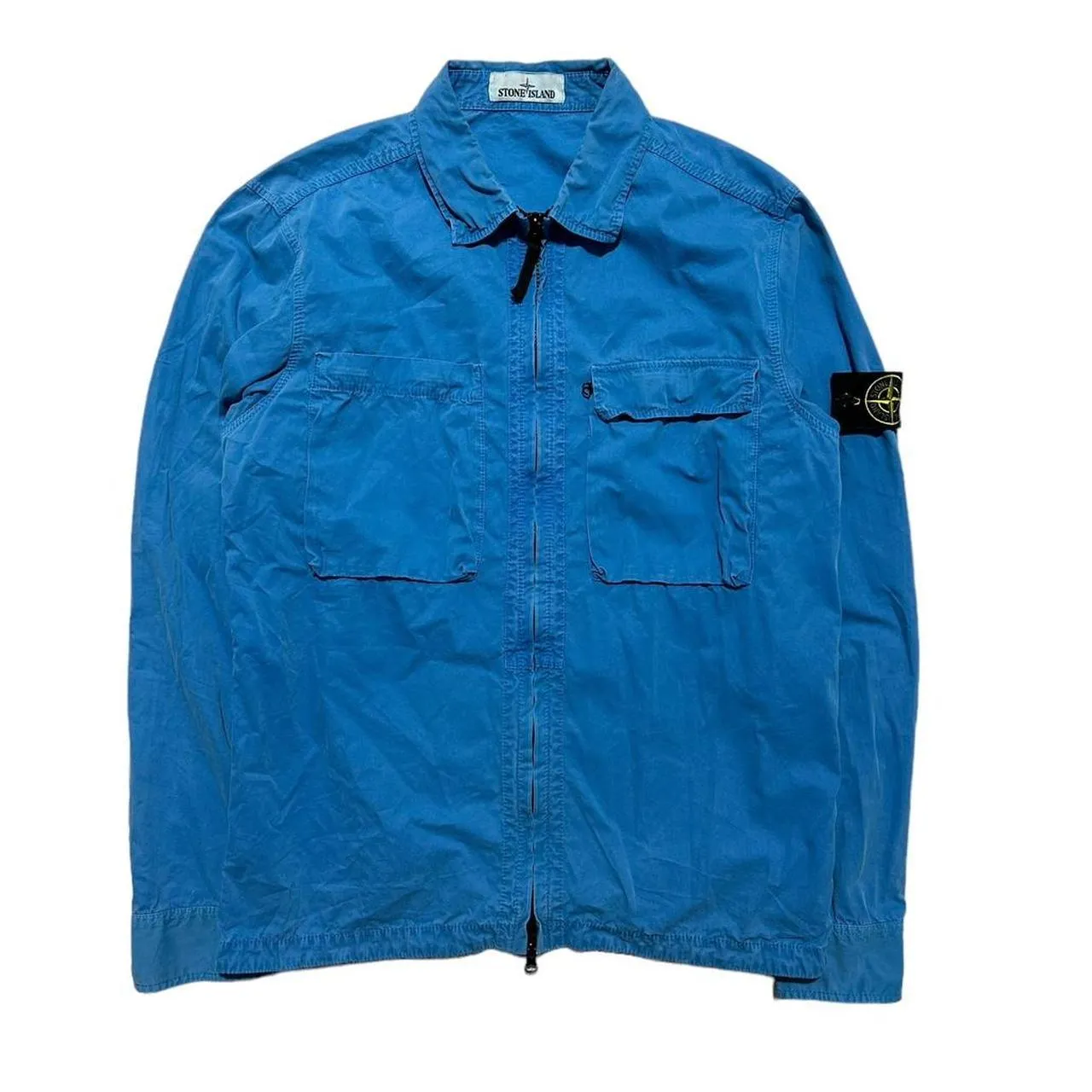 Stone Island Blue Double Pocket Overshirt