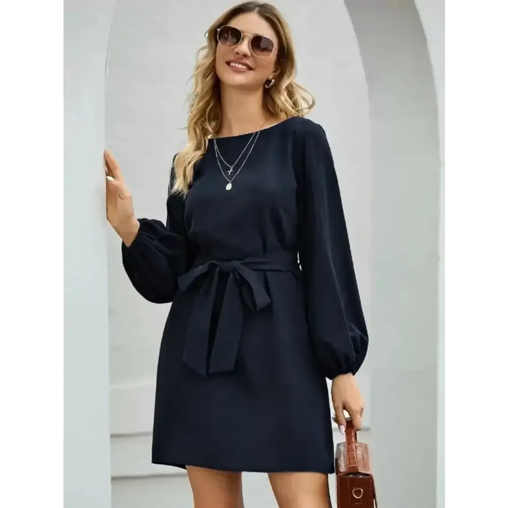 Stylish Blue Rayon A-Line Dress For Women