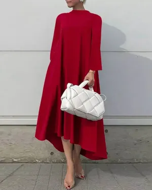 TastyHottie - Stylish Asymmetrical Flare Sleeve Dress