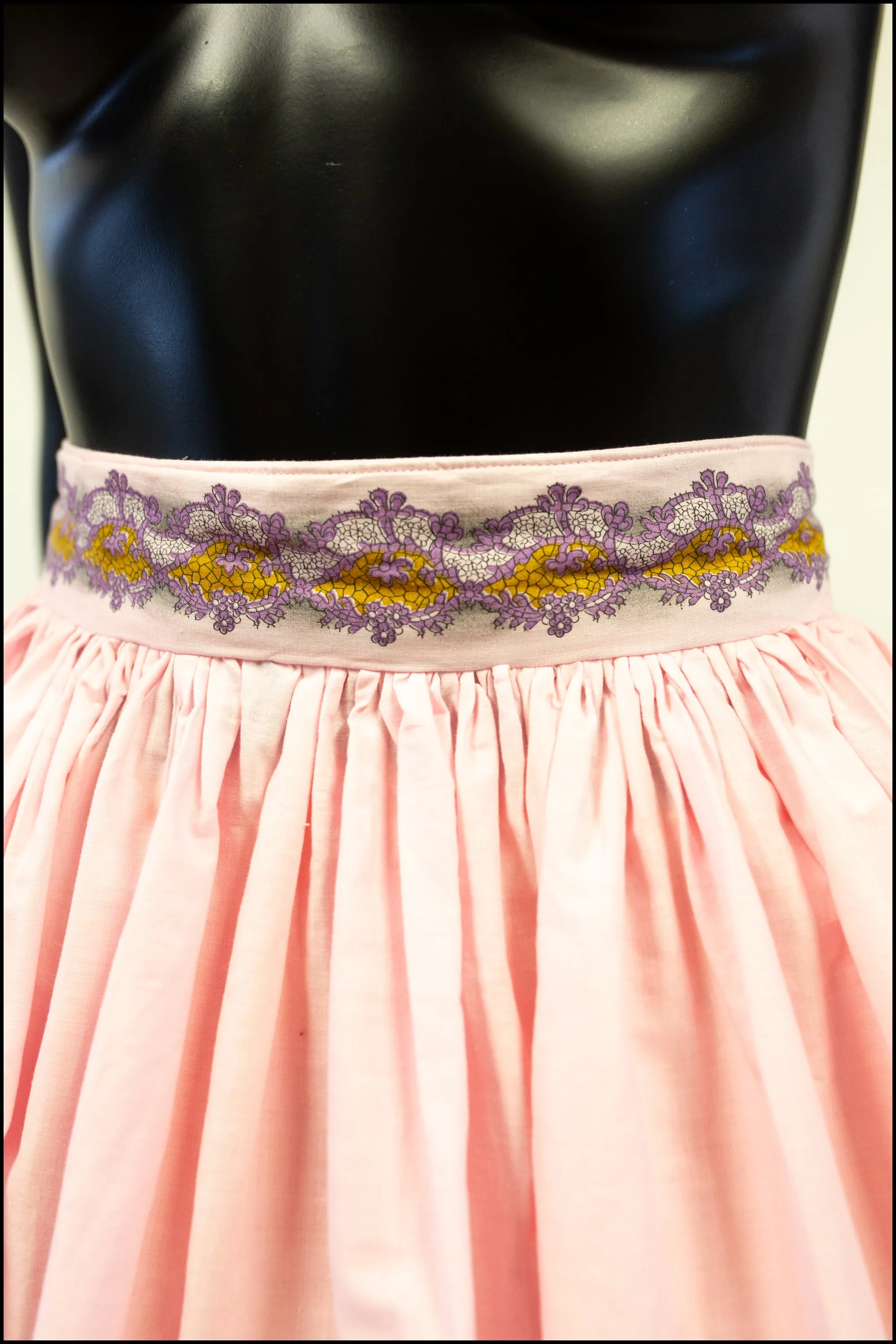 Vintage 1950s Pink 'Opera' John Wolf Print Skirt