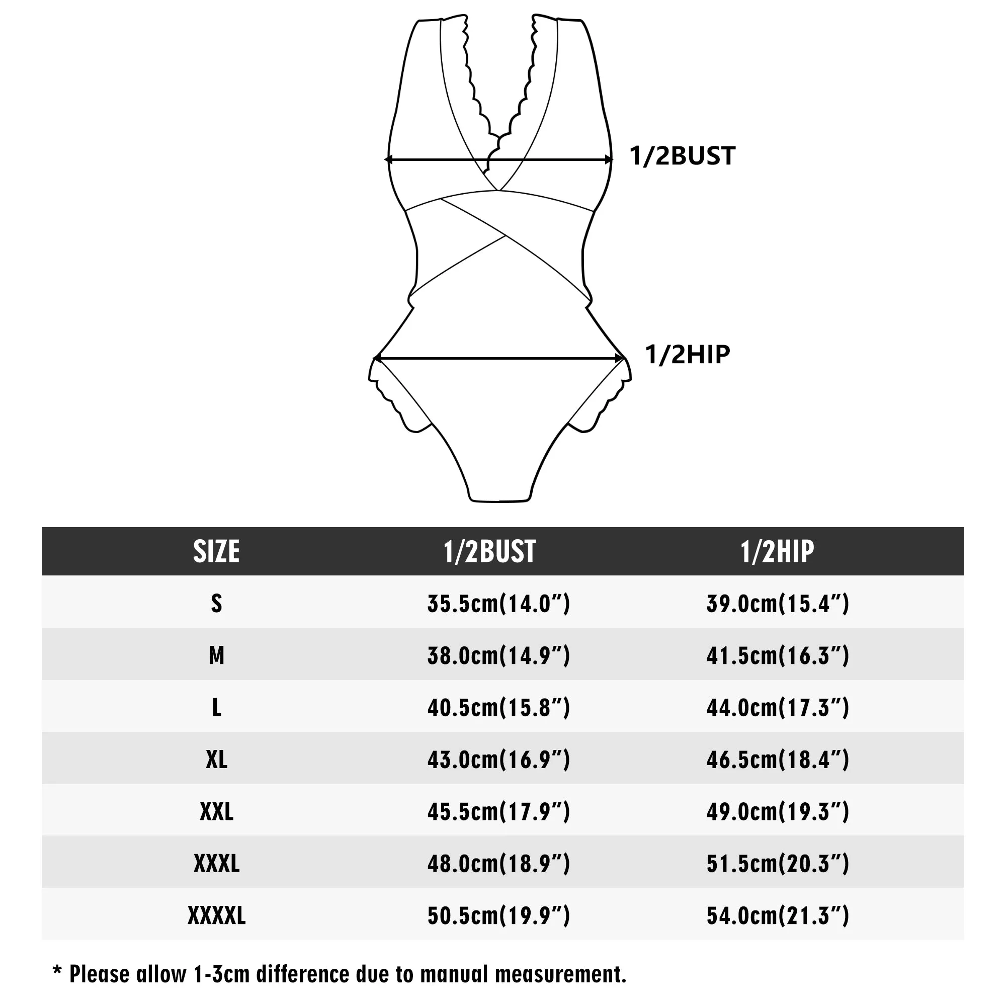 Womens Little Crosses Ruffle Edge Cross-Front One Piece Swimsuit Bathing Suit