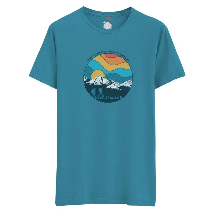 Womens New Zealand T Shirt - Circle Mountains